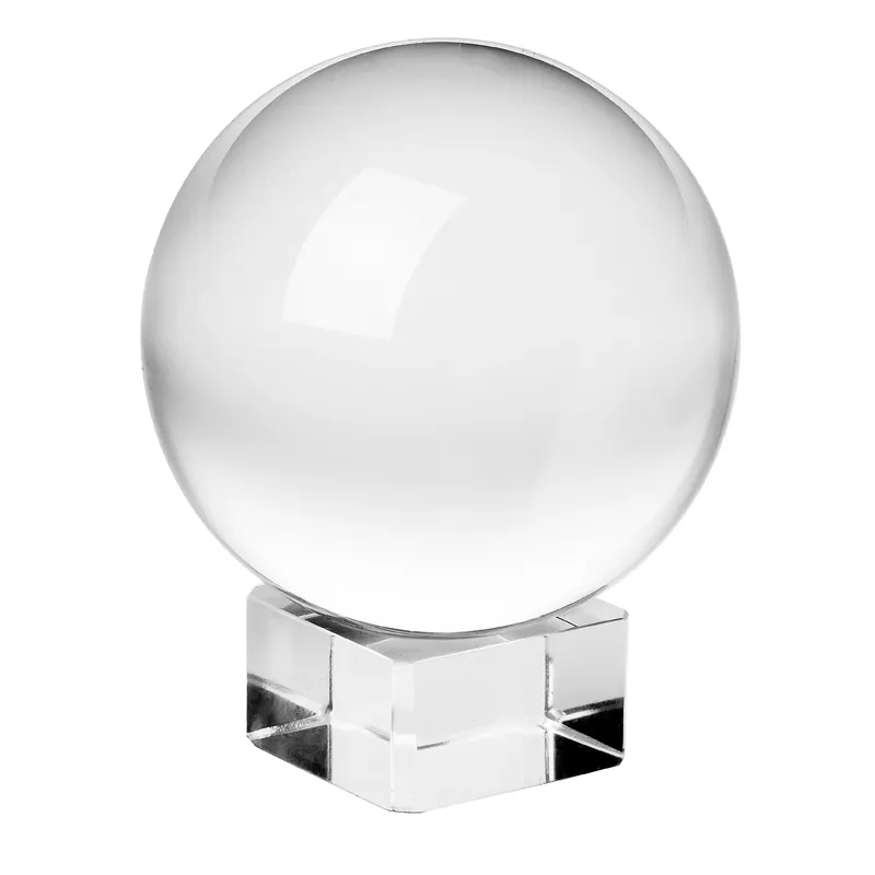 Bola de cristal K9 transparente de la mejor calidad, 3 pulgadas (80mm), con soporte para fotografía