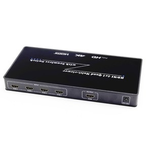 Nuevo 4x1 4K quad-visor con HDMI interruptor 4 puertos HDMI switcher apoyo multiplexados HDMI 4-entrada y 1-