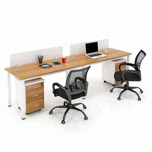 Estación de trabajo de oficina comercial, escritorio de ordenador para el hogar, mesa de trabajo con cubículo de diseño simple - Product Image 3