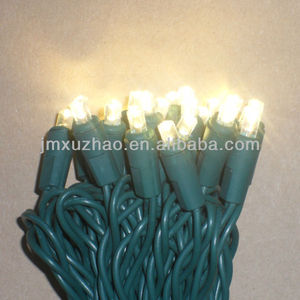 5毫米暖白色 led 灯泡白色电线广角花园照明圣诞树照明字符串装饰 70L 120 V