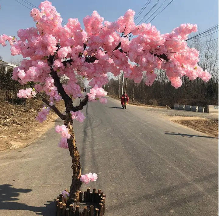 Hot-selling wedding decoration simulated cherry blossom tree silk cherry blossom tree