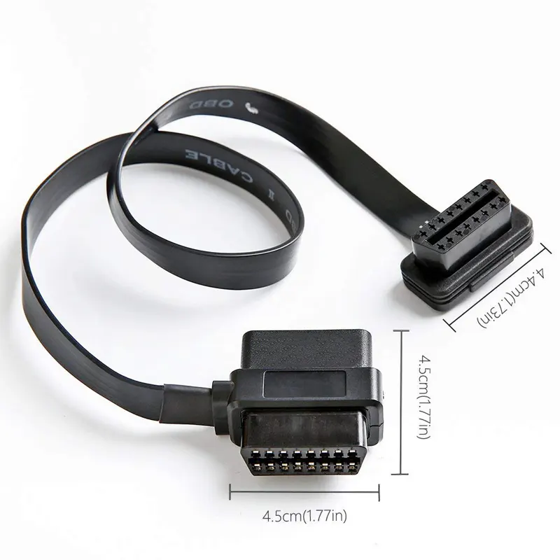 OBD II OBD2 16 Pin Splitter Extension 1 Male 2 Female OBD Extension Cable Adapter 2FT 60CM For Cars