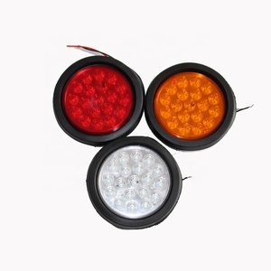 Attractive Price New <strong>Type</strong> Supper Bright 4&quot; Inch 24LED <strong>Round</strong> <strong>LED</strong> Tail Rear Light for Trailer Truck Bus - Product Image 1