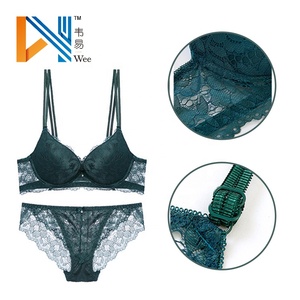 胸罩蕾丝花边莫代尔年轻女孩女性胸罩套装 - Product Image 4