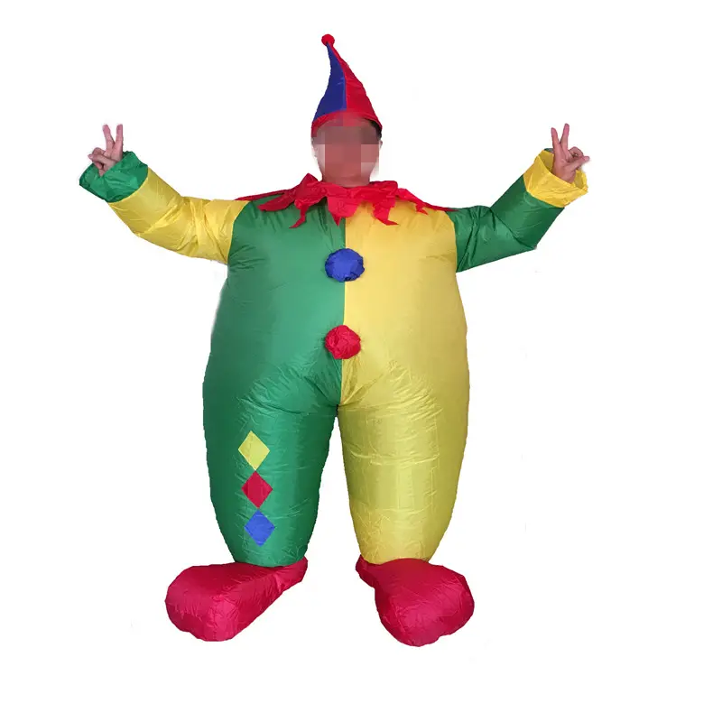 Divertido inflable traje de disfraz de Halloween traje de payaso para adultos