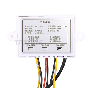 Digital controlador de temperatura humedad regulador termostato Hygrostat Control con sensores de humedad 220V