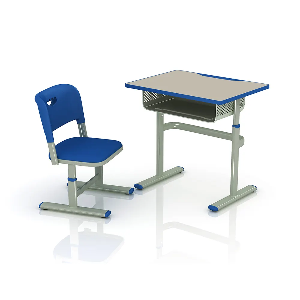 2019 Kütüphane Odası Okul ergonomik yükseklik ayarlı Öğrenci Raf Masası ve Sandalye seti MG-KZ-009