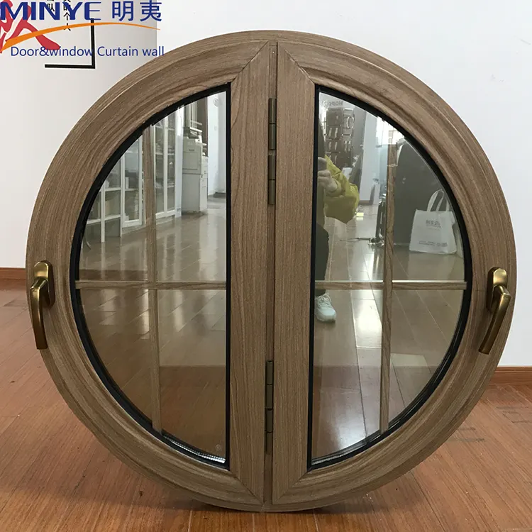 Xangai minye preço baixo alumínio formato redondo pivot janela circular