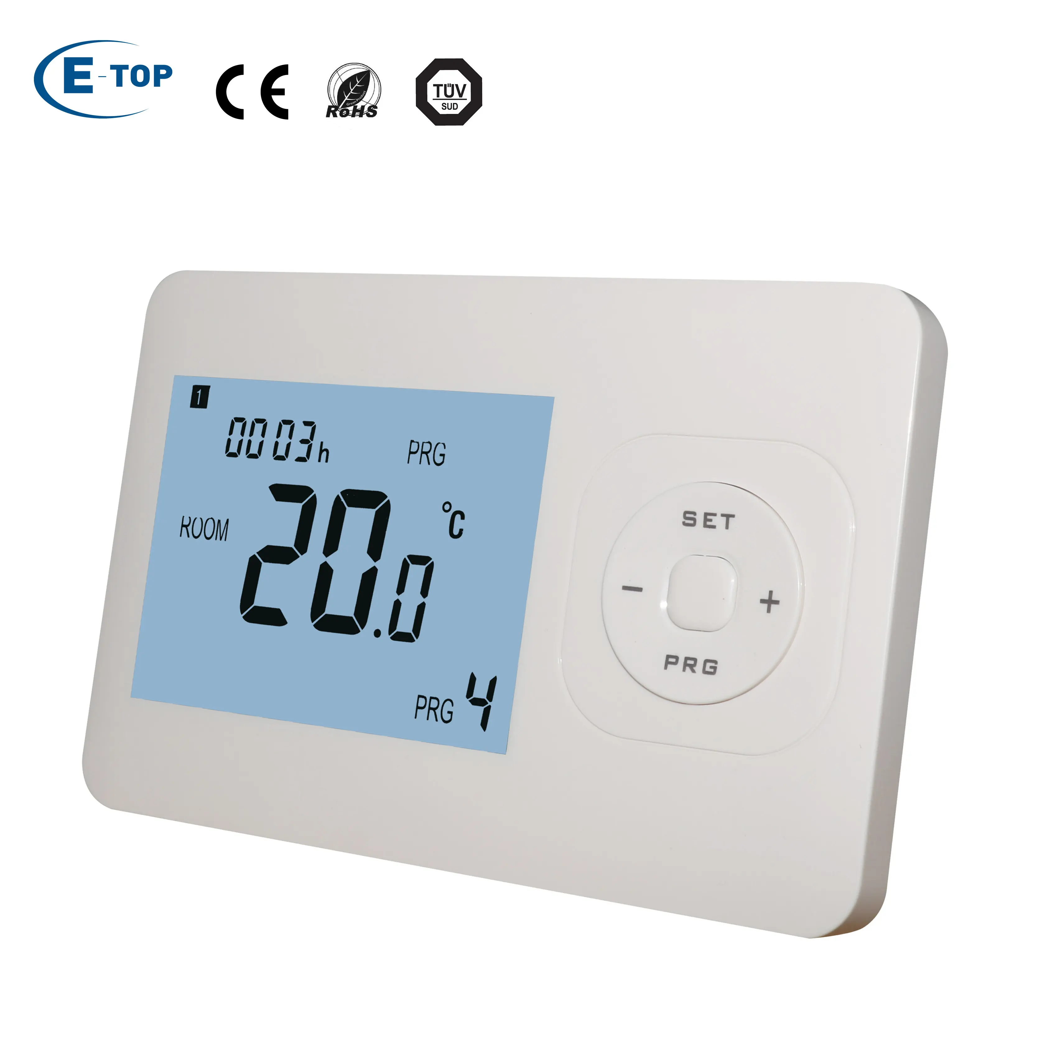 Fabricant E-TOP WT-02 Thermostat de chauffage de chaudière RF Thermostat d'ambiance, pièces de chauffage par le sol Chaudière à gaz/système de chauffage de l'eau CN;FUJ