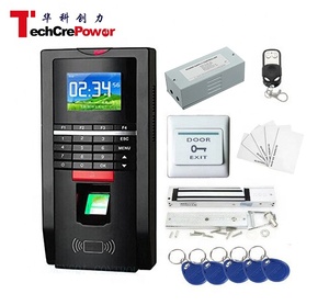 Kit completo Biometrico di Impronte Digitali RFID TCP/IP Presenza di Tempo 600Lbs Sistema di Controllo di Accesso Serratura Magnetica - Product Image 1