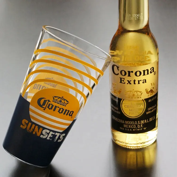 Verres à boisson colorés façon corona, de marque, 16oz, nouveauté