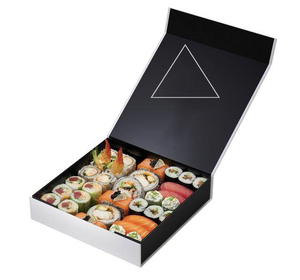 พิมพ์โลโก้ที่กำหนดเองกล่องกระดาษเกรดอาหารกล่องซูชิ Takeaway - Product Image 5