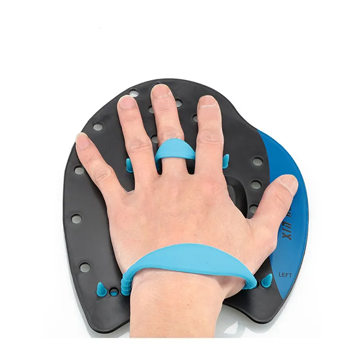 Silicone Swimming Hand Flipper Swim Training Finger Webbed Gloves Fins Paddle