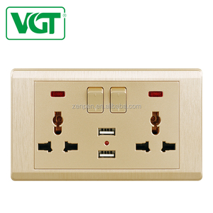 1 Gang 2 Way 5 Pin Electric Wall <strong>Multi</strong> <strong>Function</strong> 13 Amp Universal <strong>Socket</strong> Switch Outlet <strong>With</strong> 2 <strong>Usb</strong>