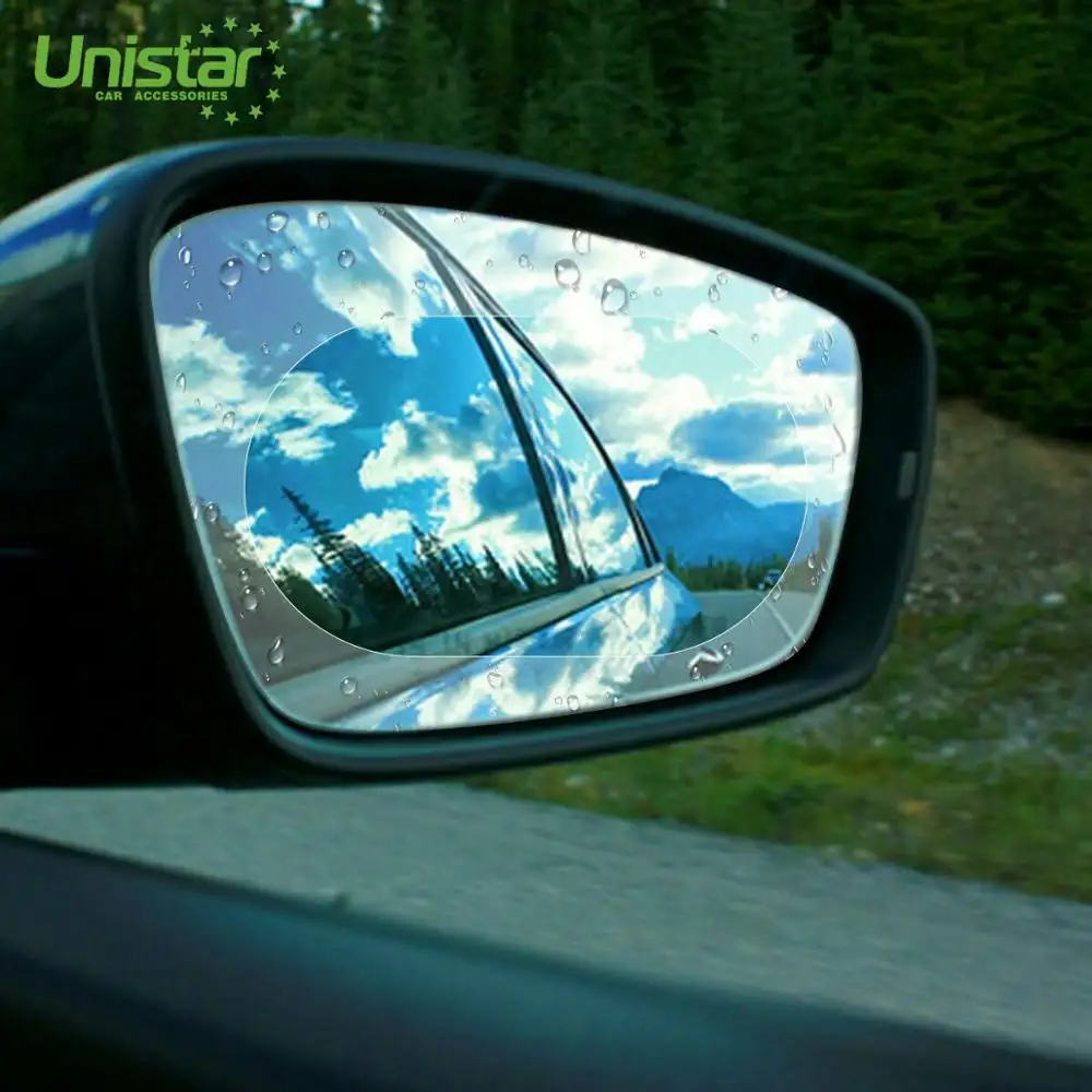 Filme anti-chuva para retrovisor de carro, filme adesivo anti-neblina de membrana à prova d'água em 80mm por 80mm