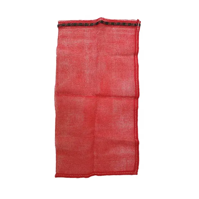 Di colore rosso materiale pp coulisse borse di maglia per arance limone frutta