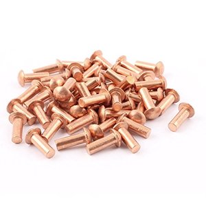 M2 M2.5 M3 铜铆钉扁圆头铜铆钉固体铆钉 - Product Image 1