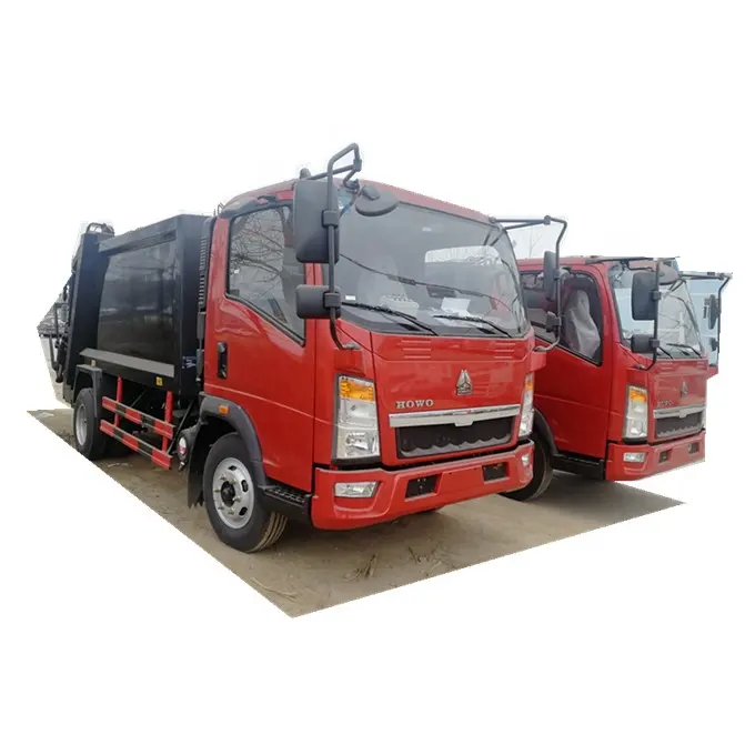 Camión compactador de basura howo 4x2 4m3, camión de recolección de basura comprimido de 6 ruedas