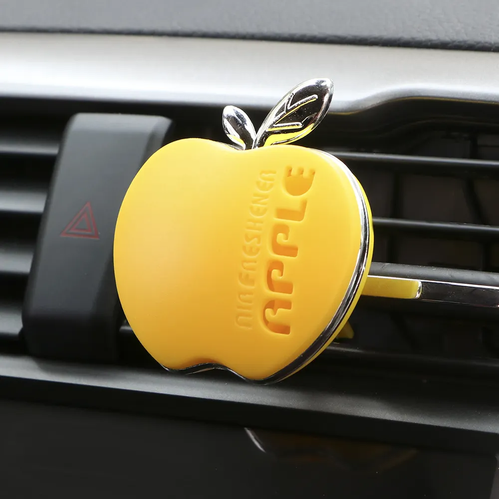Ambientador de Perfume para coche, fragancia Original en forma de manzana, naranja, limón, manzana, fresa, lavanda, accesorios para automóvil