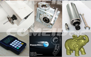 Alta calidad 8 cabezales 3d 4 ejes multihusillos cnc router con rotativo - Product Image 6