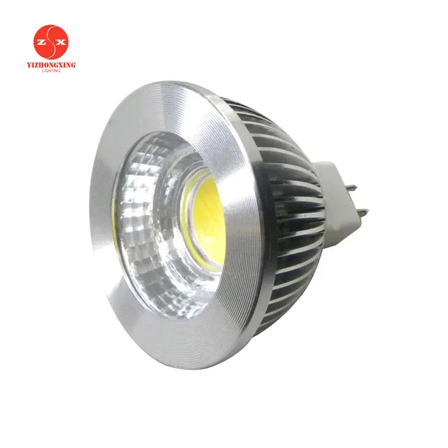 Foco led cob mr16 de 5w, 12V, blanco frío, 6500K, 450LM, 5W, bombilla LED MR16 regulable para exteriores