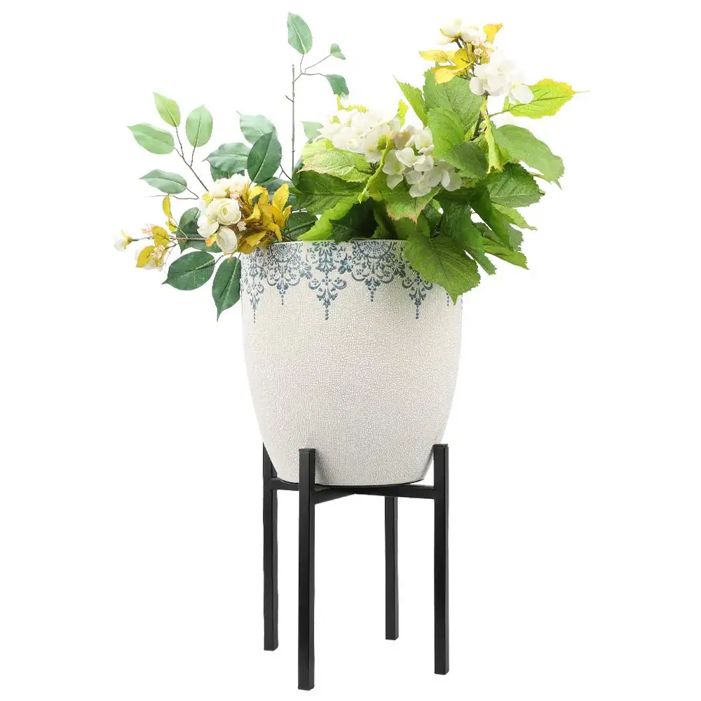 Suporte moderno de vaso de flores, suporte para plantas, vaso de flores, área interna e externa, para jardim, área interna, metal, suporte de plantas