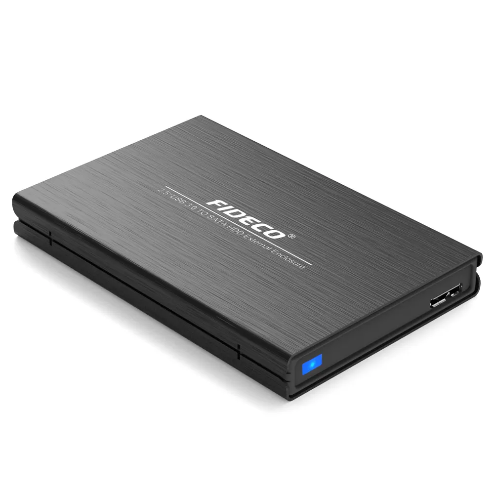 Fideco caixa de disco rígido de 2.5 polegadas, caixa rígida sata usb 3.0 ssd/hdd 1tb 2tb