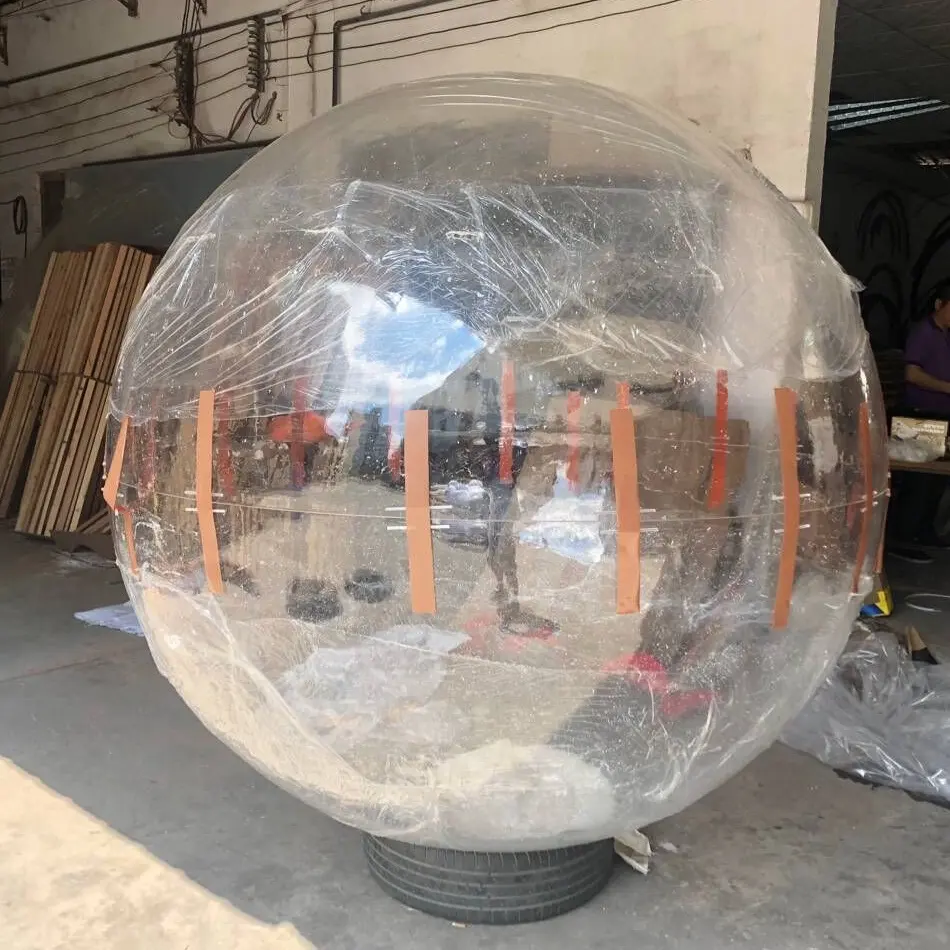 Bola de acrílico transparente de 3 metros, esfera de plástico acrílico grande, fabricante de producción de bolas de Navidad de gran tamaño