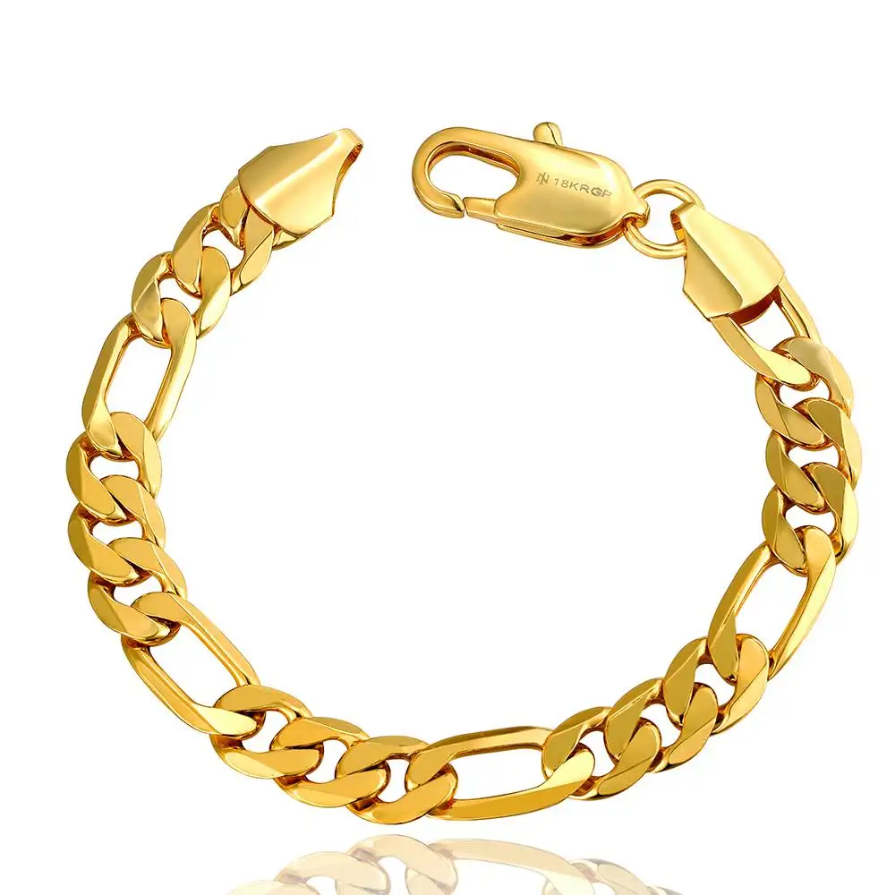 Yellow Chain Models Saudi Arabia Jewelry Men Gold Bracelet