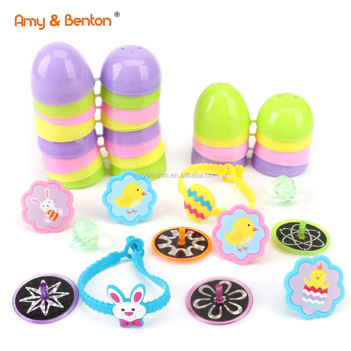Wholesale hot selling easter eggs toy filled colorful plastic Easter Day toys surprise eggs for easter party