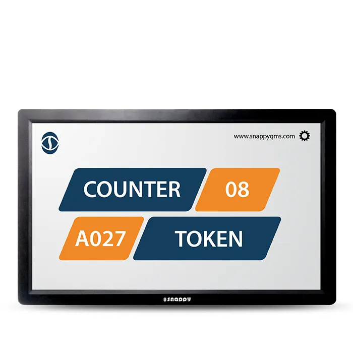 32 inch single counter Token Number display Snappy queue management system for Hospital/Clinic/Bank Queue Calling System