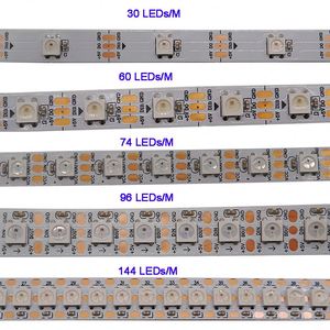 16.4ft WS2812B Individually Addressable <strong>LED</strong> Strip Light 5050 <strong>RGB</strong> SMD <strong>150</strong> Pixels Dream Color Non Waterproof IP20 Black PCB 5V DC - Product Image 3
