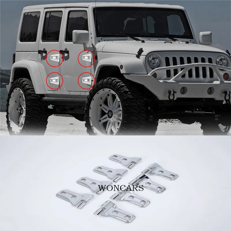 WCS New Fashion Tampa Da Dobradiça Da Porta Do Lado Do Carro Para Jeep Wrangler JK 2018 Acessórios