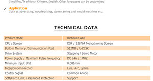 Cnc <strong>Router</strong> / Engrave <strong>Controller</strong> Richauto <strong>Controller</strong> 4 Axis Dsp <strong>Controller</strong> A18