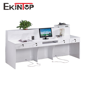 Ekintop 便宜的价格办公室柜台桌办公家具设计接待员办公桌 - Product Image 2
