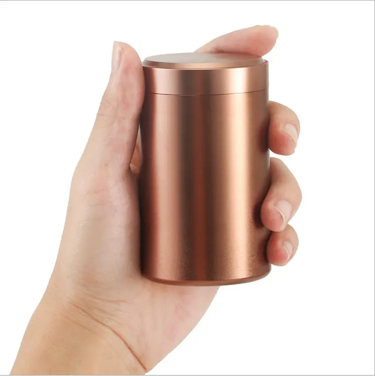 luxury food packaging metal tin box black tea container tin can golden tea