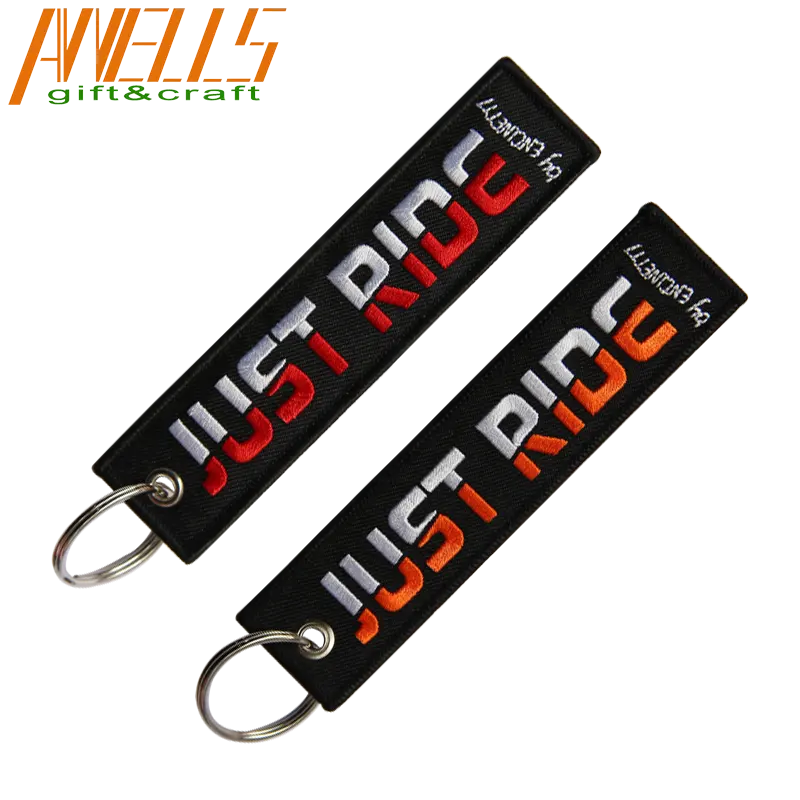 Custom Geborduurde Sleutelhanger Ontwerp Custom Hot Koop Sleutelhanger Met Geborduurd Logo Sleutelhanger