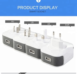 Adattatore da viaggio spina a tre in one universale smart plug wifi presa usb con alexa voice controllo abilitato