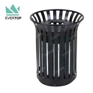 DA-29B פארק מתכת מעוטר מכסה dustbin חיצוני אבק פח אשפה מסחרי מיכל אשפה חיצוני יכול שחור