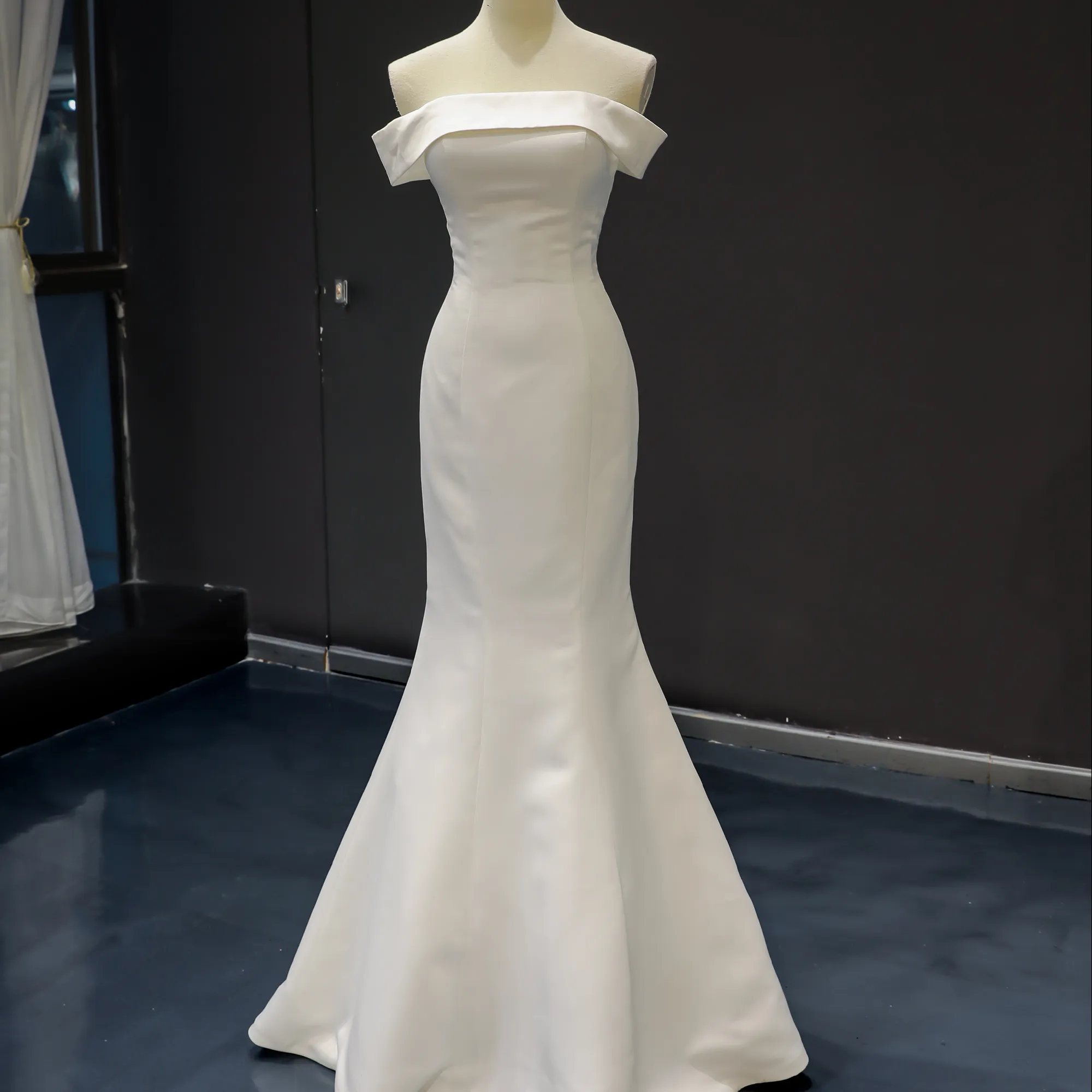 Jancember RSM66833 Off spalla ragazze merletto di cerimonia nuziale di stile di A-Line abiti da sposa made in china