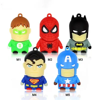 Promosi Khusus Menawarkan Fancy Super Hero Spider Man 4GB 8GB USB Flash Drive Kartun Karakter untuk Anak-anak Sekolah Flashdisk 16GB 32G