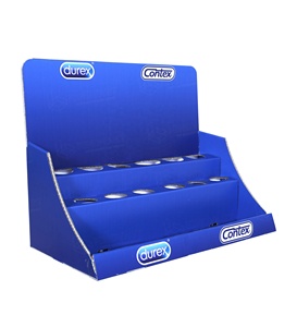 Màn Hình Pop Cửa Hàng Bật Lên Di Động Khuyến Mãi Siêu Thị Màu Xanh Đậm Tùy Chỉnh Màn Hình Hiển Thị Truy Cập PDQ Mặt Bàn CDU Dành Cho Bao Cao Su - Product Image 2