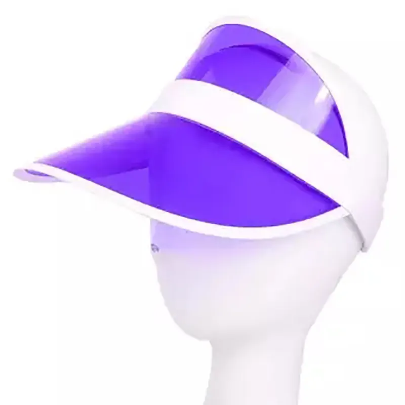 Chapéu protetor solar transparente, chapéu para mulheres e homens, de plástico, viseira, elástico, vazio, top, tampa, esportivo, proteção solar