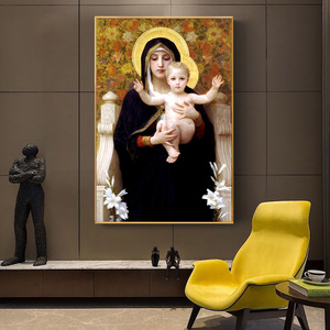 Dafen klasik sanat İsa mesih ünlü anne ve çocuk dini yağlıboya - Product Image 6