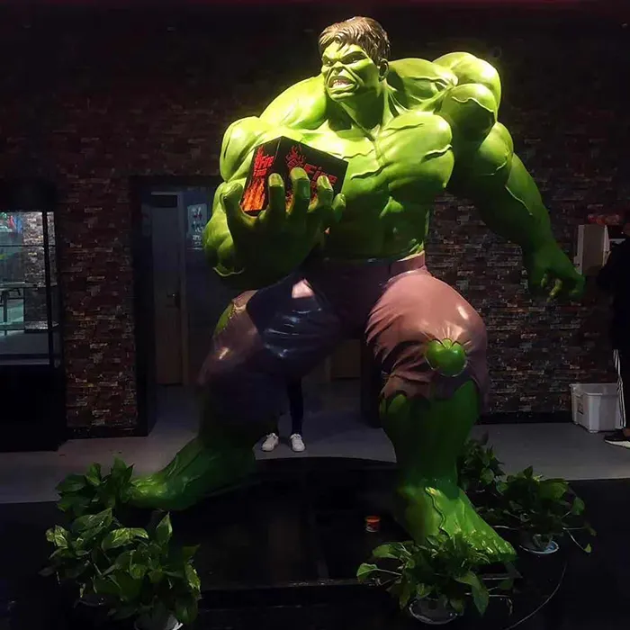 Açık Sergi Bahçe dekorasyon Fiberglas Hulk