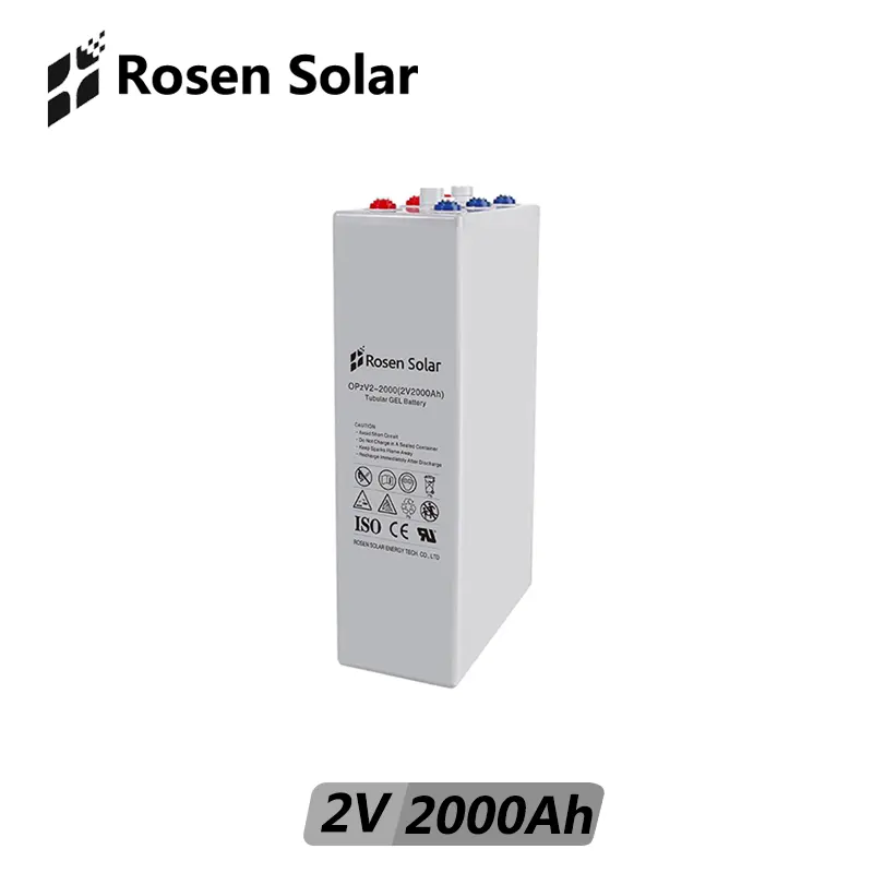 Rosen 2V 2000Ah OPzV Bateria Usada Em Off Sistemas de Rede De Armazenamento de Energia Solar