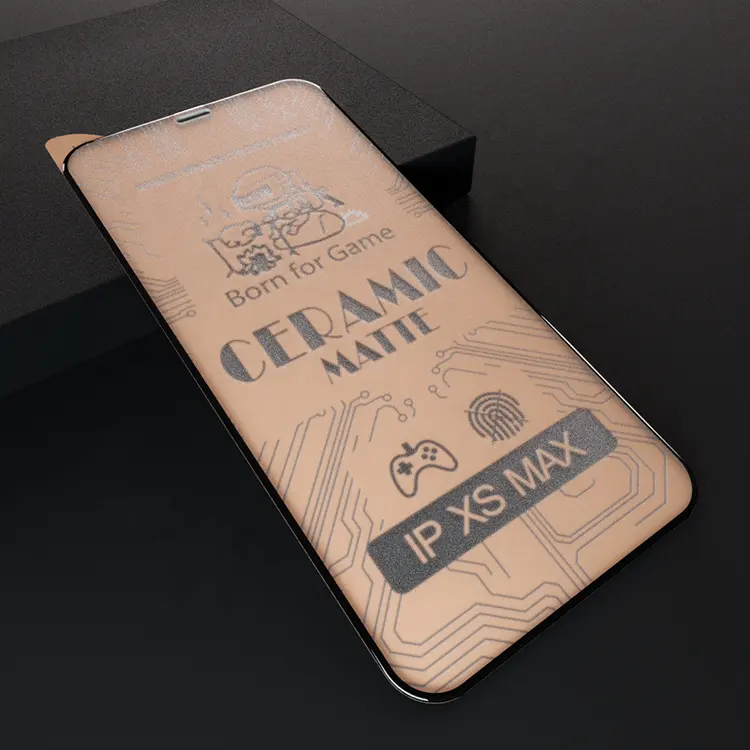 Protector de pantalla para iPhone Xs max, Protector de pantalla 9D mate Nano