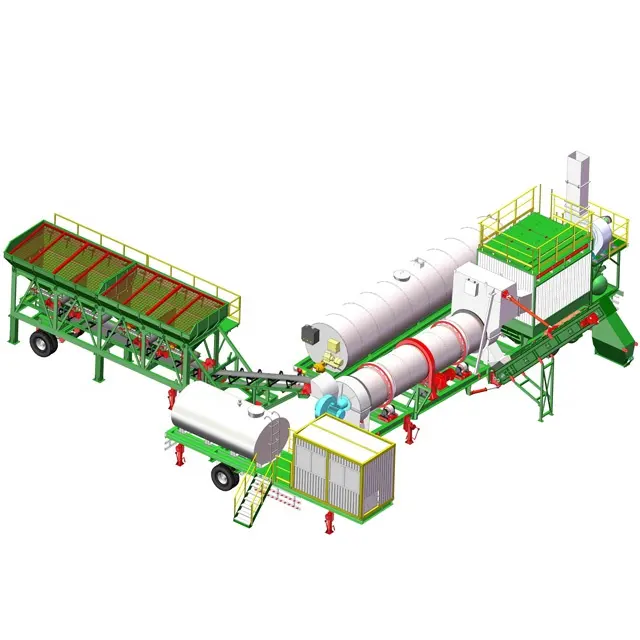 Davul karışım mobil asfalt imalathanesi 80 t/h fabrika fiyata