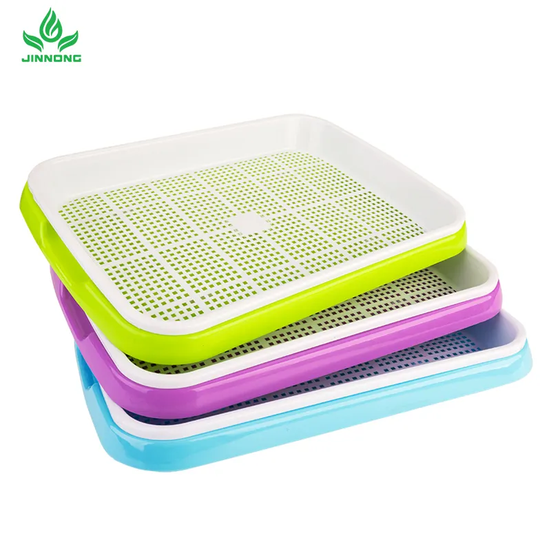 Sprouting Trays 337*245*50mm Double Layer Sprouts Plastic Seedling Tray PP Seedling Growth Tray