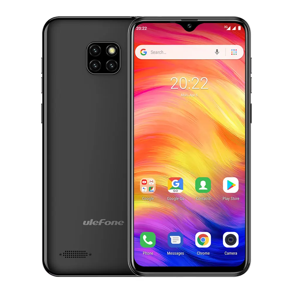 Ulefone नोट 7 स्मार्टफोन 6.1 इंच 1GB रैम 16GB रॉम MT6580A ट्रैक्टर कोर 3500mAh अंकित आईडी तीन रियर कैमरा एंड्रॉयड जाने मोबाइल फोन